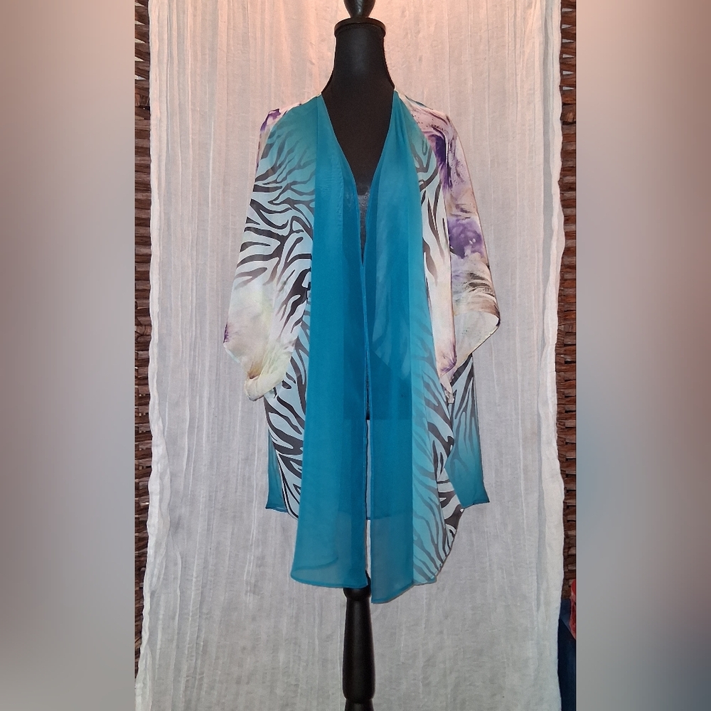 Magic Teal and Zebra Patterned Wrap